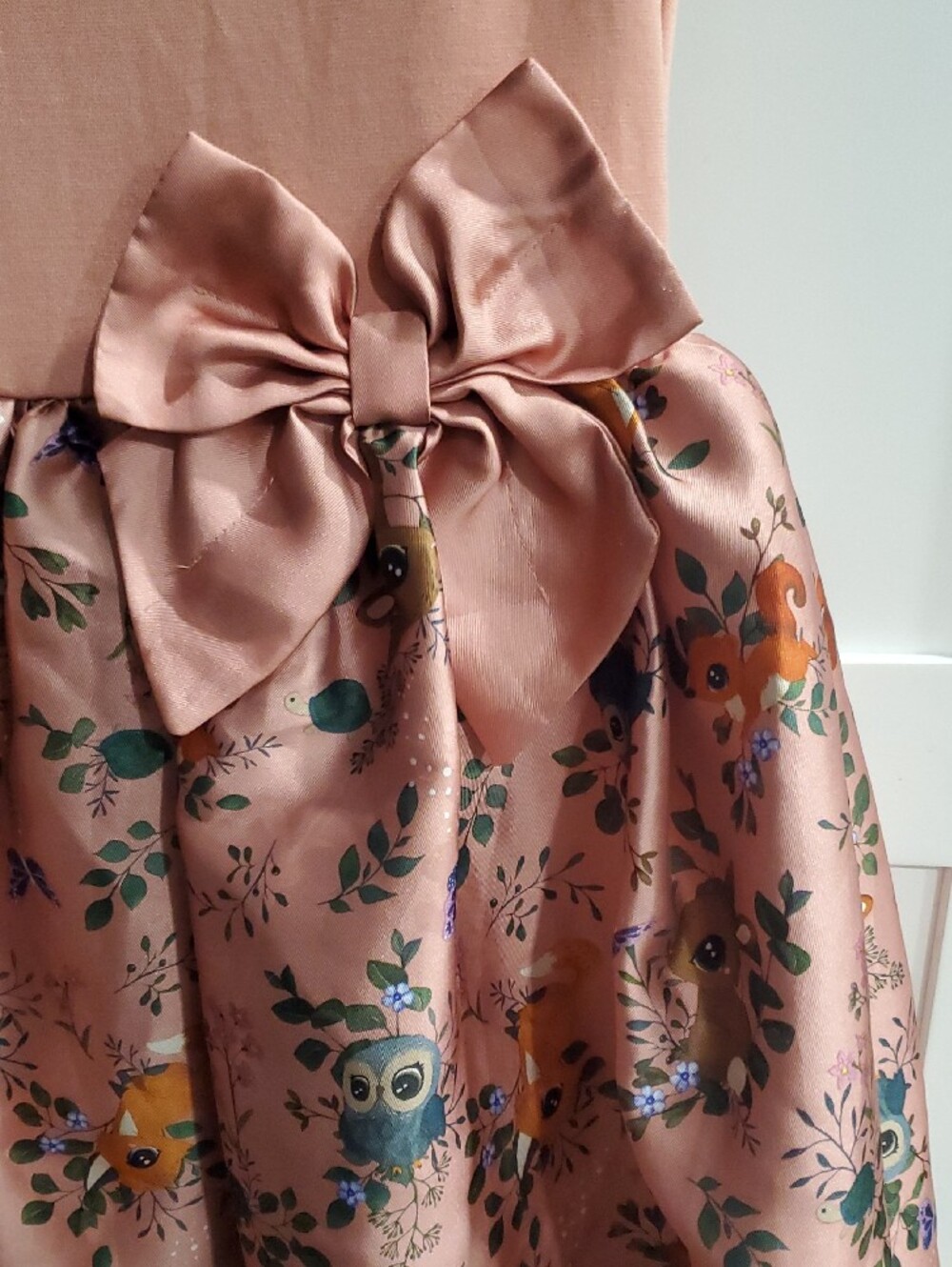 H&M Dusty Pink Floral Bow Party Dress - Picture 5 of 16
